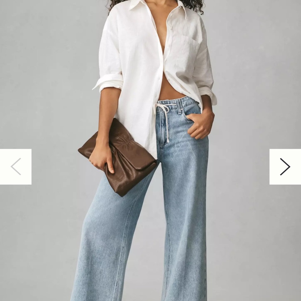 PAIGE Zoe High-Rise Tie-Waist Wide-Leg Jeans